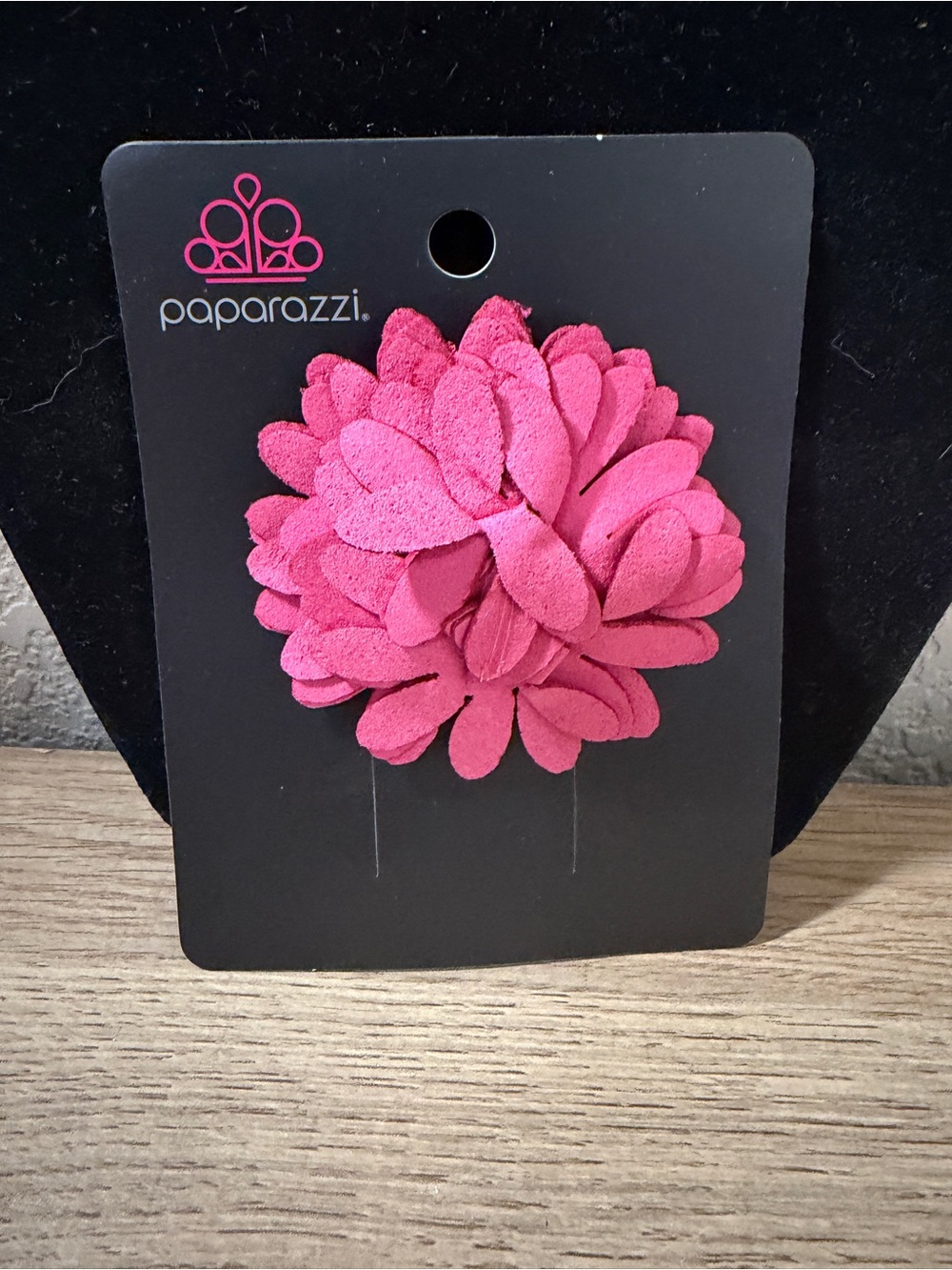 paparazzi Bright Pink Layered Floral Hair Clip